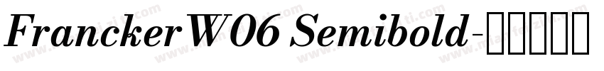 FranckerW06 Semibold字体转换